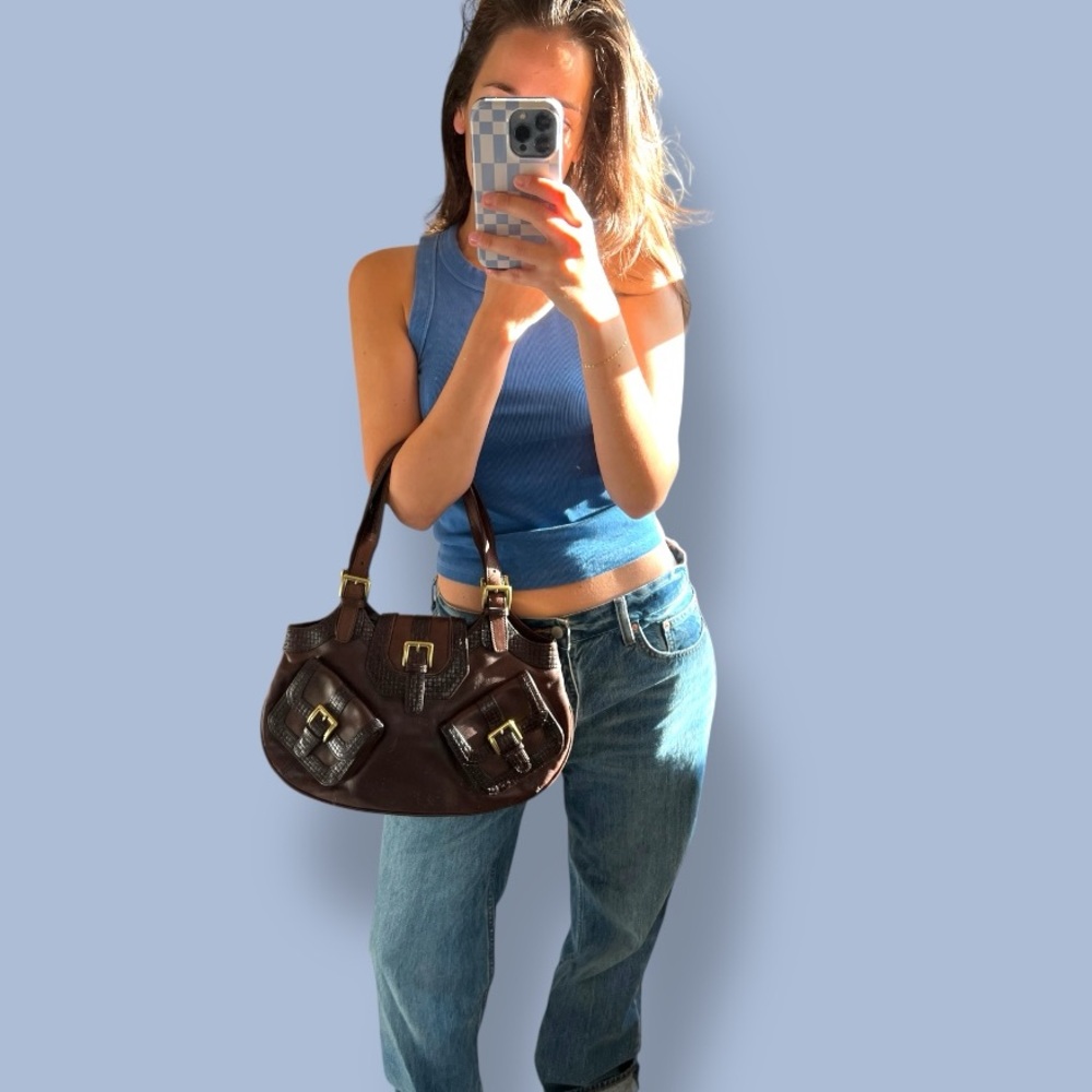 Cole Haan Brown Leather Hobo Shoudler Bag - Picture 11 of 13